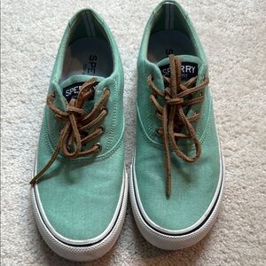 Sperry Green Canvas Sneakers